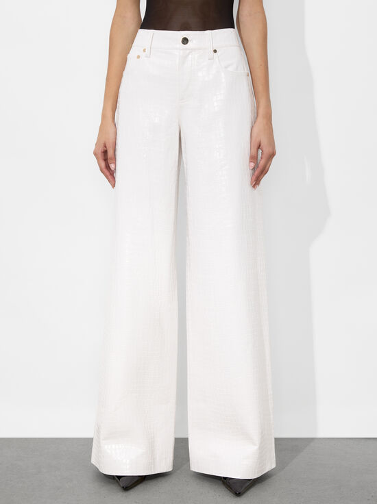 OFF WHITE-TRISH VEGAN CROC PANT