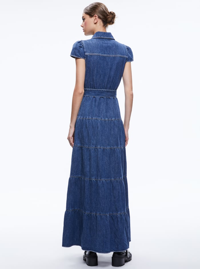 MIRANDA MAXI DENIM DRESS - LOLA BLUE image 1 - Alice And Olivia