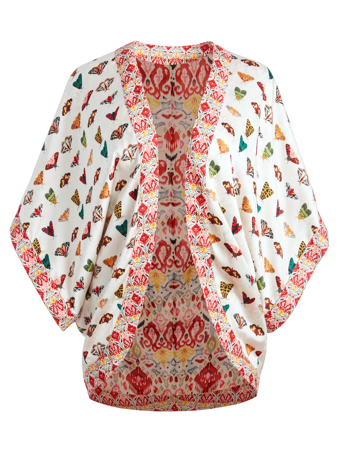 TRACY REVERSIBLE COCOON KIMONO - VINTAGE MARKET LG image 6 - Alice And Olivia