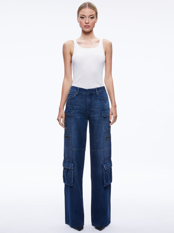 CAY CARGO JEAN - LOVE TRAIN image 2 - Alice And Olivia