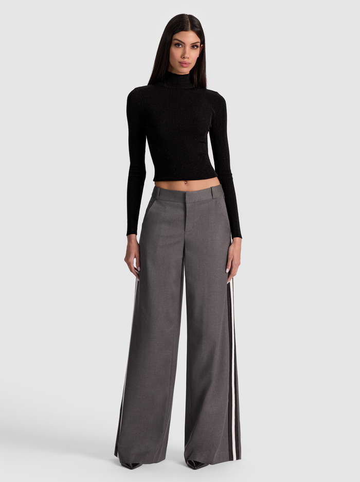 ROBERTA RIBBED TURTLENECK - BLACK image 4 - Alice And Olivia