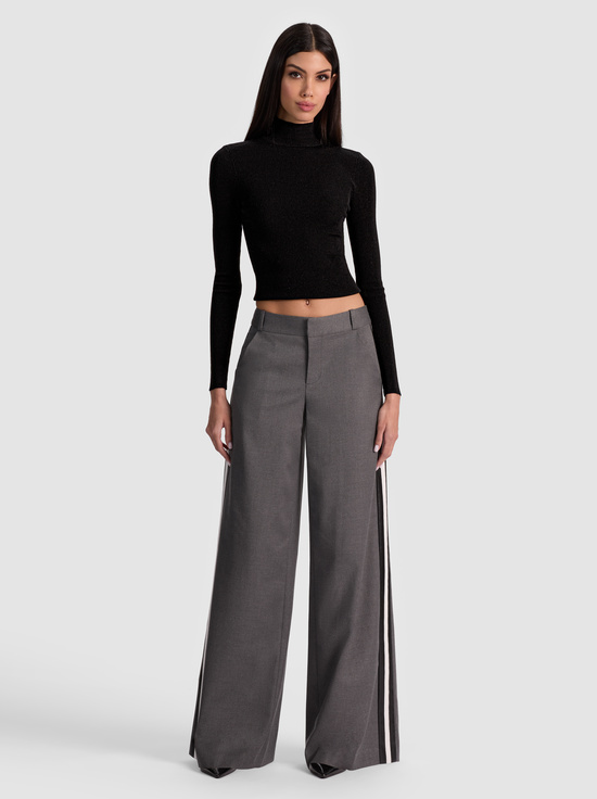 BLACK-ROBERTA RIBBED TURTLENECK