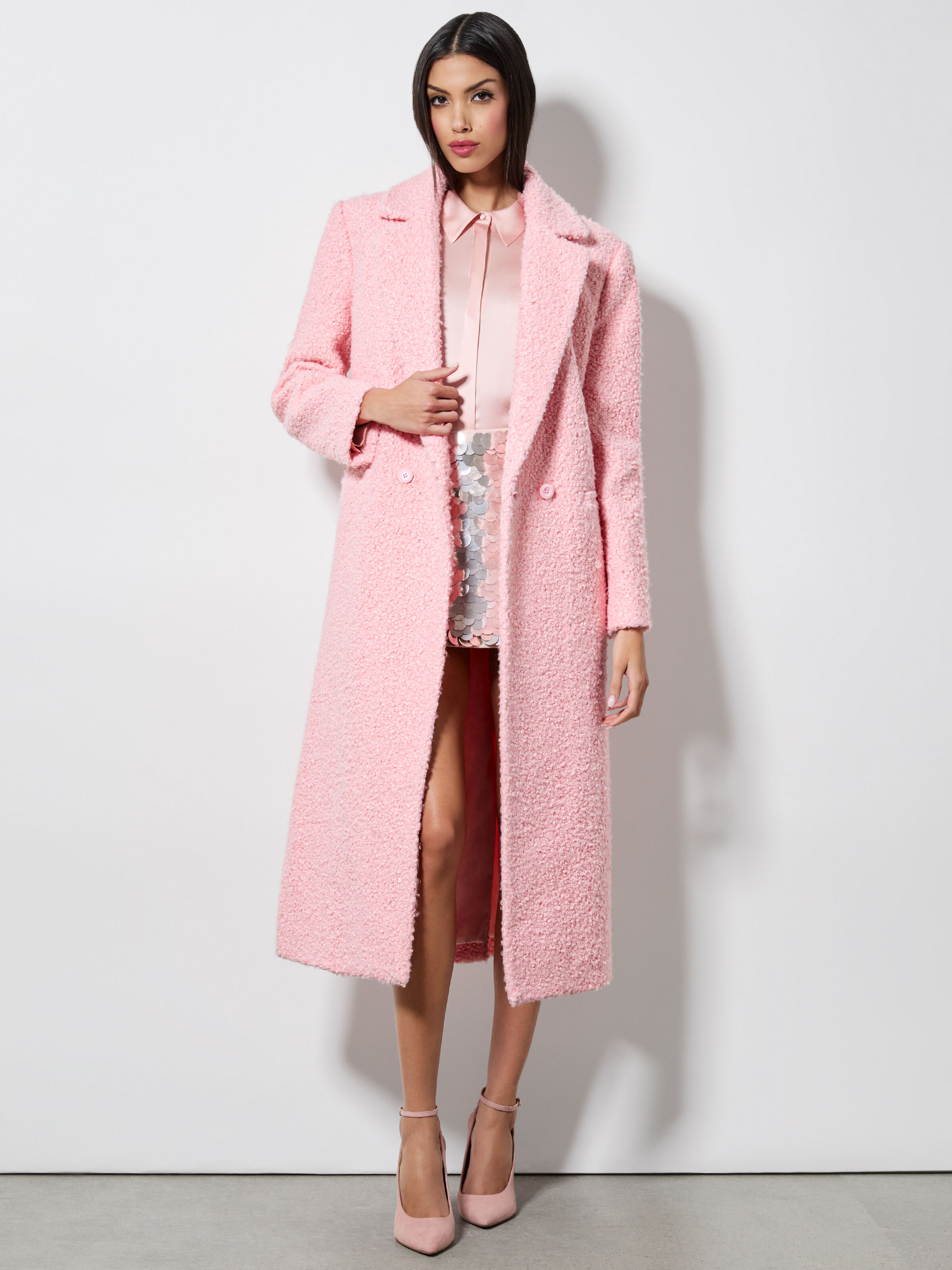 Alice and olivia pink coat 2025