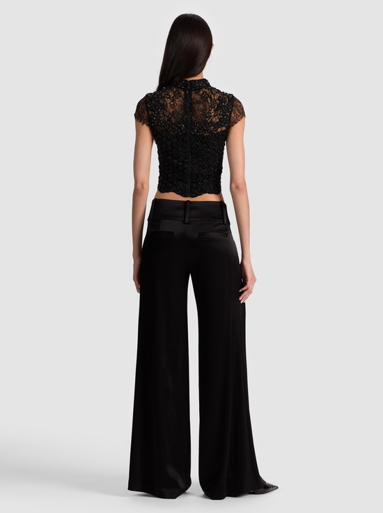 BLACK-PRIA EMBELLISHED TOP
