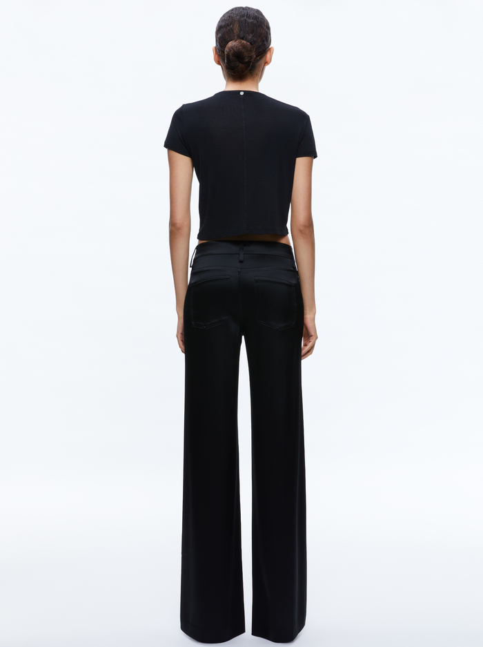 TRISH LOW RISE BAGGY PANT - BLACK image 1 - Alice And Olivia