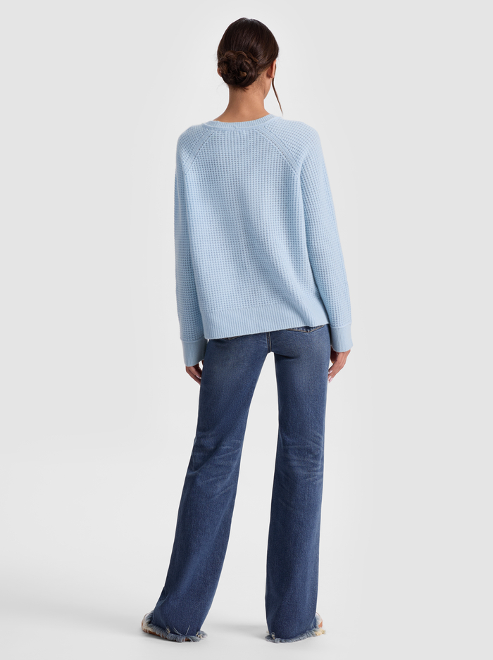 COLIN RELAXED RAGLAN CREWNECK - CAROLINA BLUE image 2 - ALICE + OLIVIA
