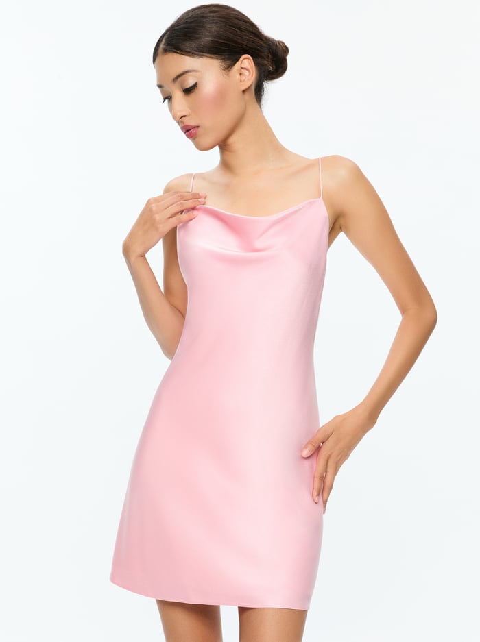 HARMONY SLIP DRESS - ROSE QUARTZ image 3 - Alice And Olivia