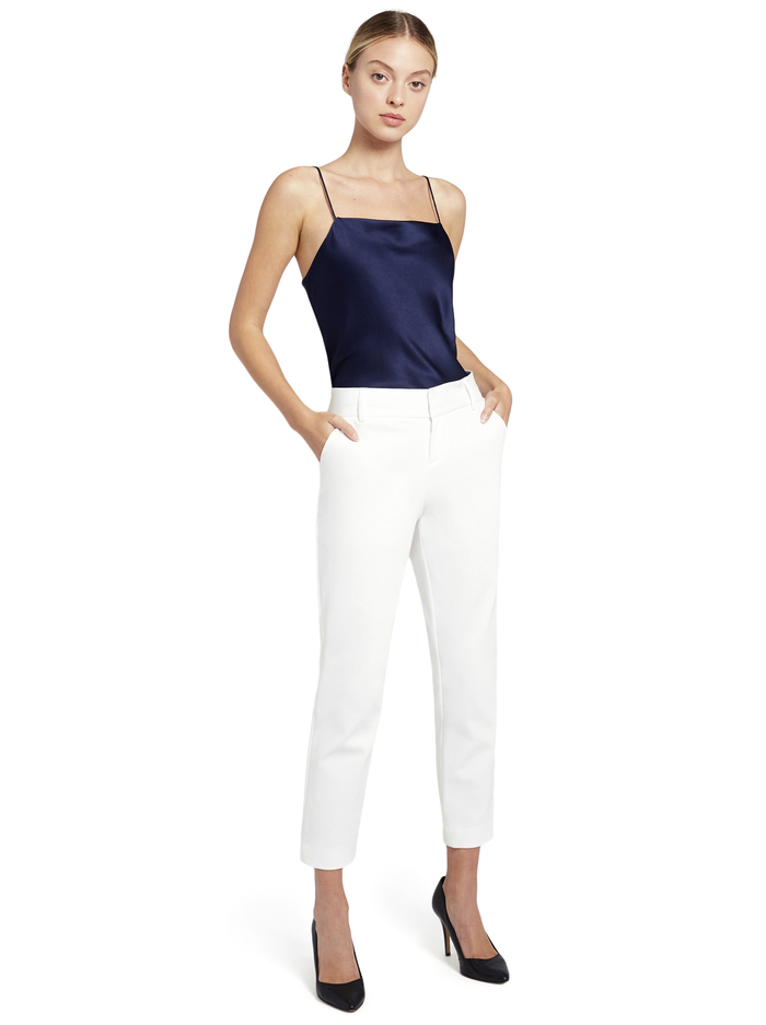STACEY SLIM MID RISE PANT - WHITE image 4 - Alice And Olivia
