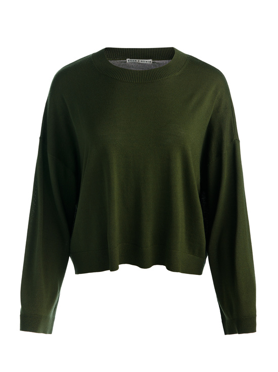 DARK FERN-MARGIE WOOL PULLOVER