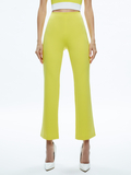 RMP MID RISE BACK-ZIP BOOTCUT ANKLE PANT - HAPPY YELLOW