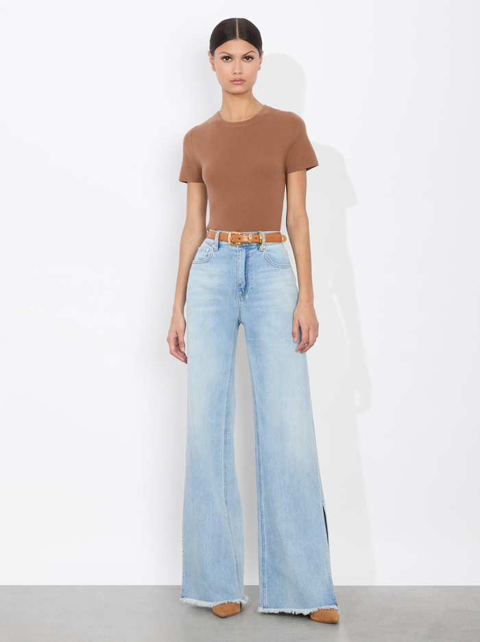 HAYDEN BUCKLE BELT - CAMEL/GOLD image 2 - ALICE + OLIVIA