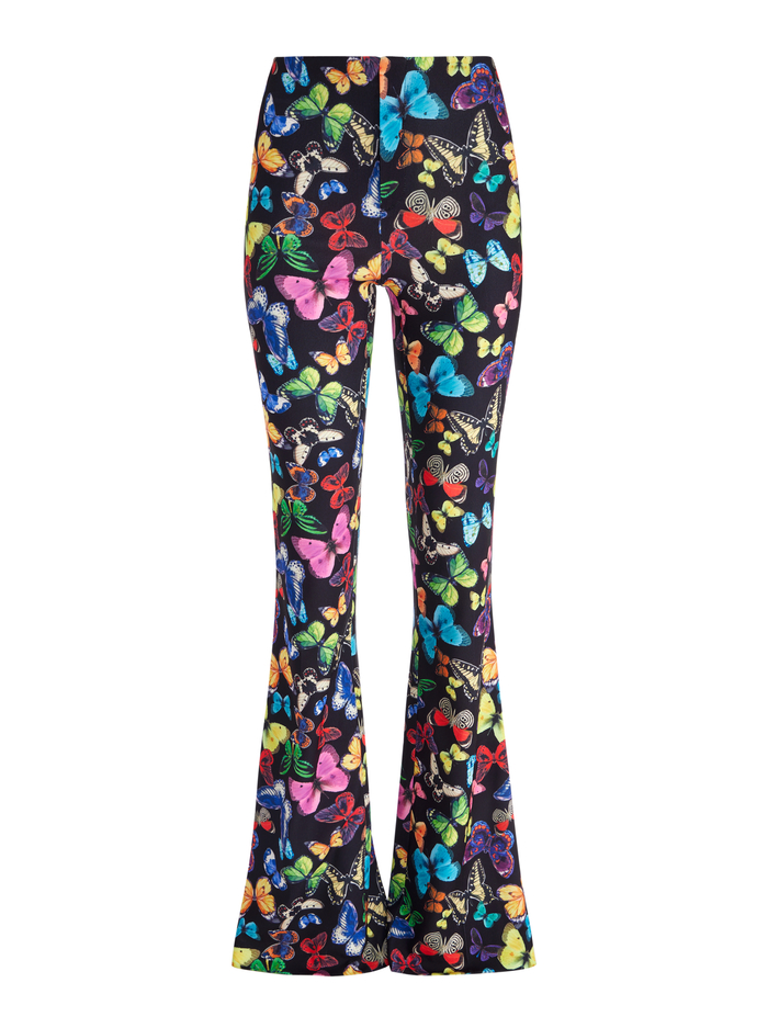 TEENY FIT FLARE BOOTCUT PANT - BUTTERFLY HIGH BLACK image 3 - Alice And Olivia