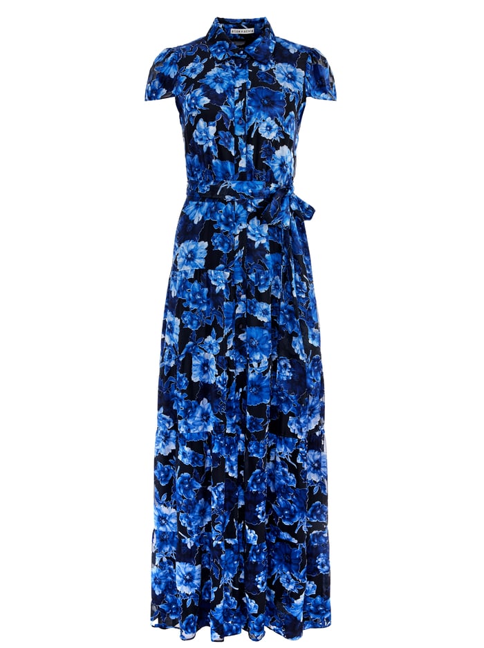 Miranda Short Sleeve Tiered Maxi Dress In Dream Floral Royalty | Alice ...