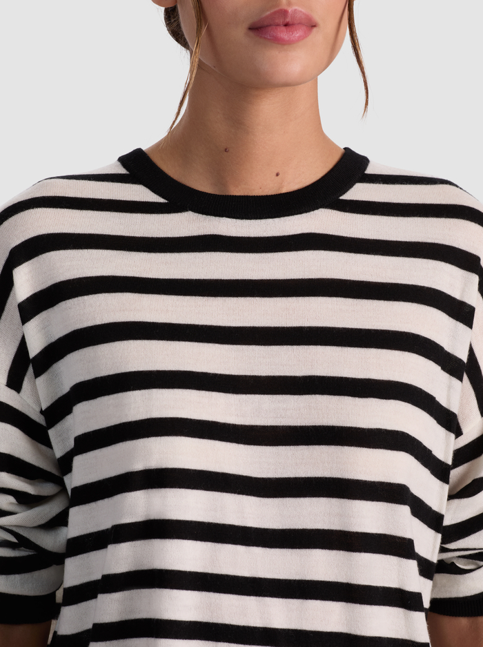 MITCHELL WOOL PULLOVER - SOFT WHITE/BLACK image 4 - ALICE + OLIVIA