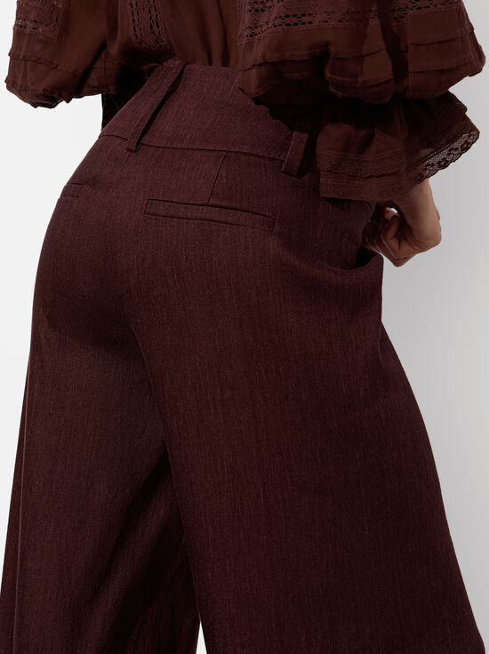 MOCHA-OLIVIA LINEN PANT