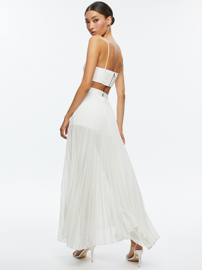 ESSIE VEGAN LEATHER BRA TOP - OFF WHITE image 2 - Alice And Olivia