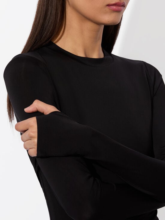 BLACK-OLEA LONG SLEEVE BODYSUIT