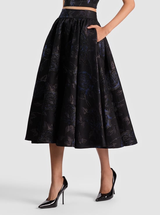 BLACK-NILDA VOLUMONOUS SKIRT