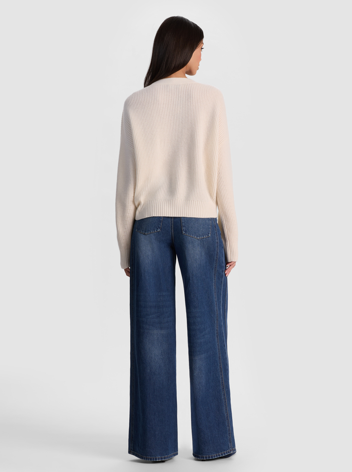 ATTICUS CASHMERE CARDIGAN - ECRU image 2 - ALICE + OLIVIA