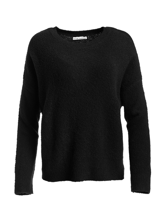 ROMA SLOUCHY PULLOVER - BLACK image 10 - Alice And Olivia