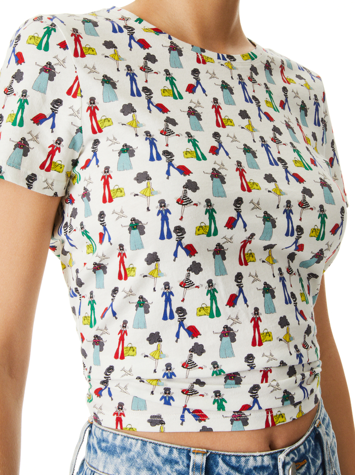 RYLYN CREW NECK TOP - PASSPORT STACE image 3 - Alice And Olivia