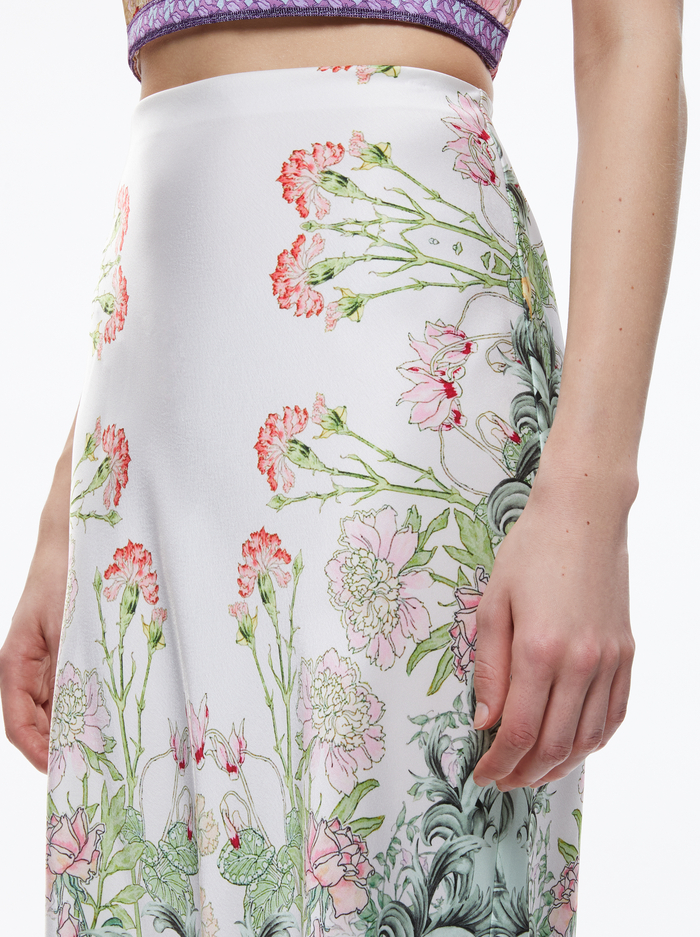 MAEVE SLIP MIDI SKIRT - FLORAL FEST image 3 - Alice And Olivia