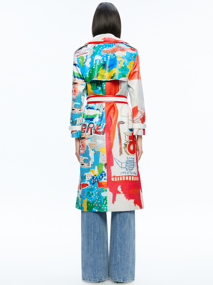 A+O X BASQUIAT NEVADA VEGAN LEATHER TRENCH COAT - INSIGNIA image 1 - Alice And Olivia