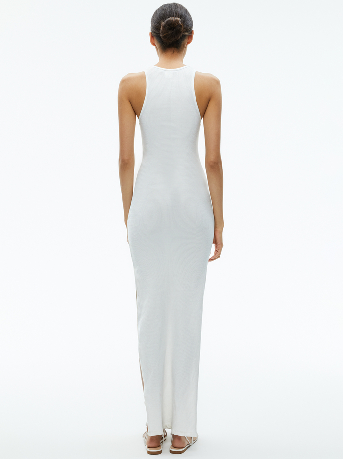 PANIA RACERBACK RIBBED SIDE SLIT MAXI DRESS - OFF WHITE image 2 - Alice And Olivia