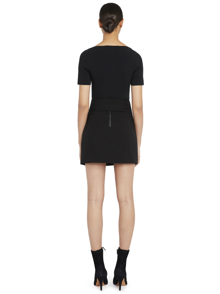 RIVA MINI SKIRT WITH TIE - BLACK image 2 - Alice And Olivia