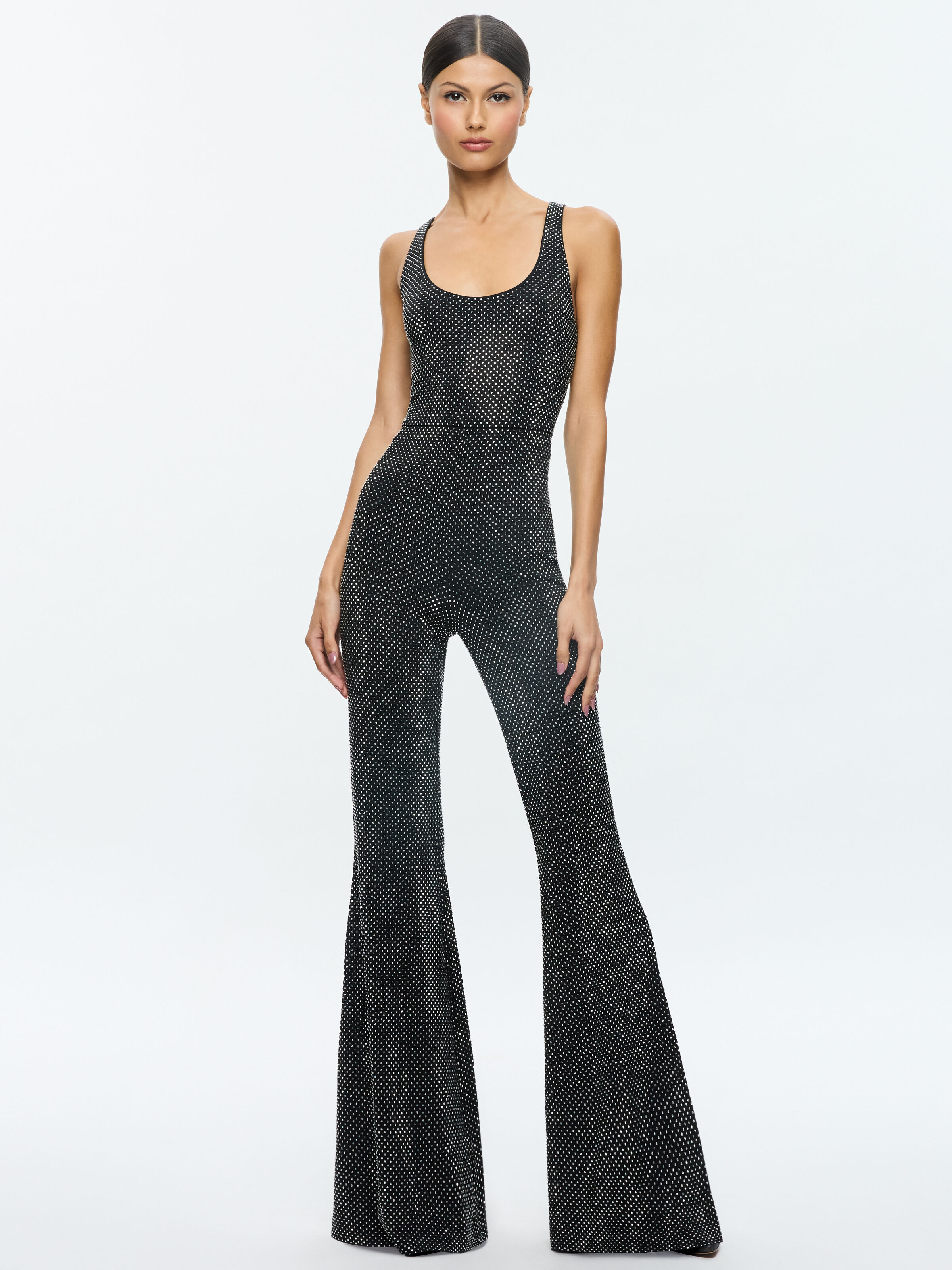 Teresa Jumpsuit In Black silver Alice Olivia