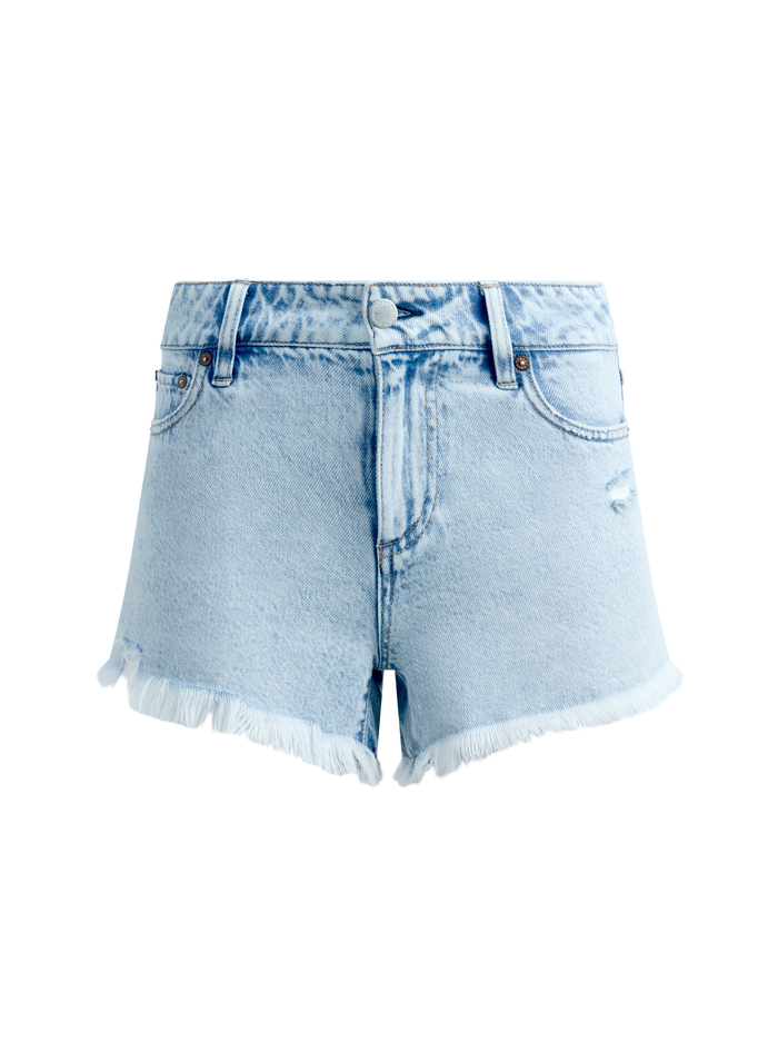 WARREN HIGH RISE DENIM CUTOFF SHORT - FAE ULTRA LIGHT BLUE image 5 - Alice And Olivia