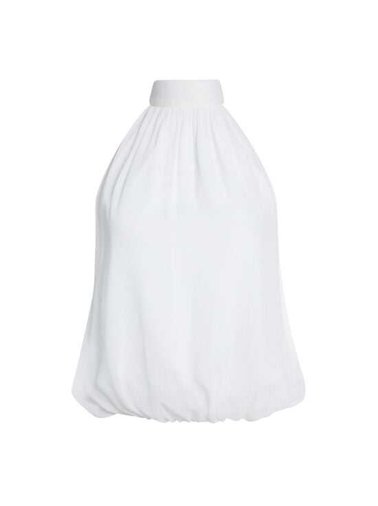 WHITE-MARIS HALTER TOP