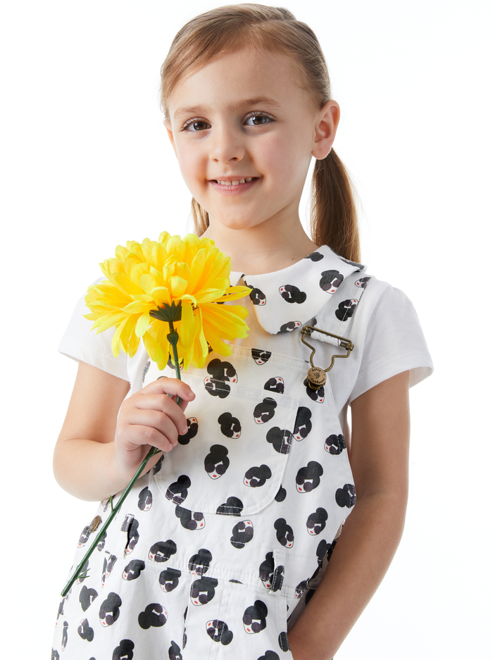 A+O x DOTTY DUNGAREES OVERALL SHORTS - STACE FACE image 4 - ALICE + OLIVIA