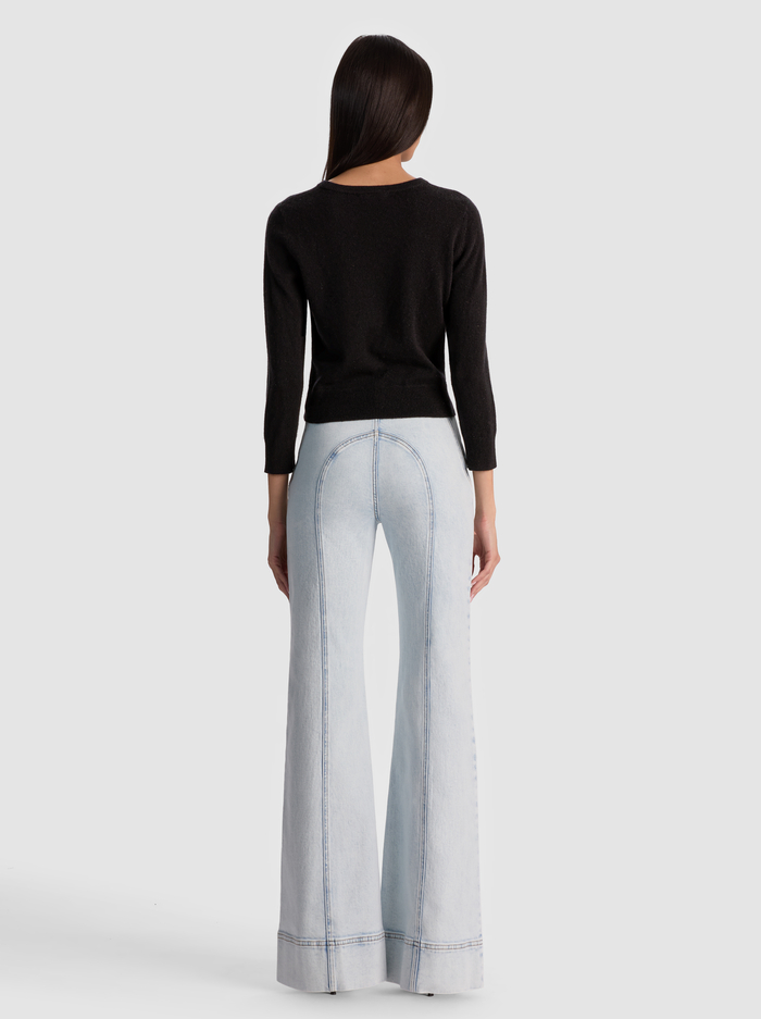 CAROLANN CASHMERE SHRUNKEN PULLOVER - BLACK image 2 - Alice And Olivia