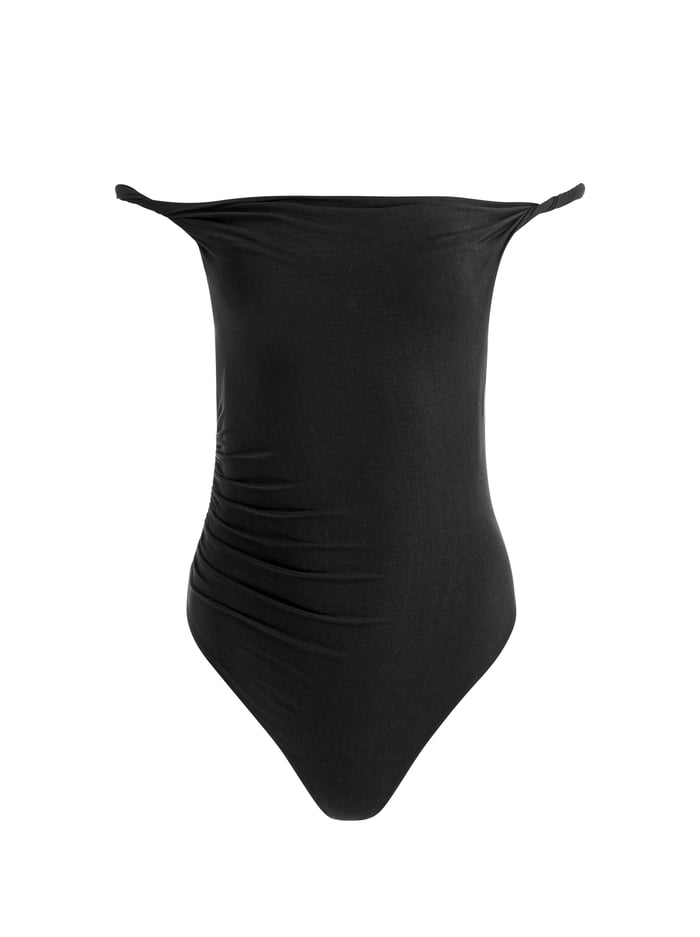 BIANCA TWISTED BODYSUIT - BLACK image 5 - Alice And Olivia