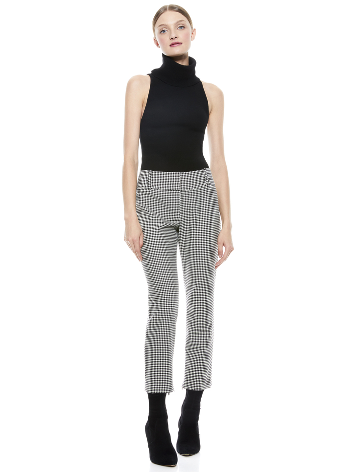 STACEY SLIM TROUSER - BLACK/WHITE image 2 - Alice And Olivia