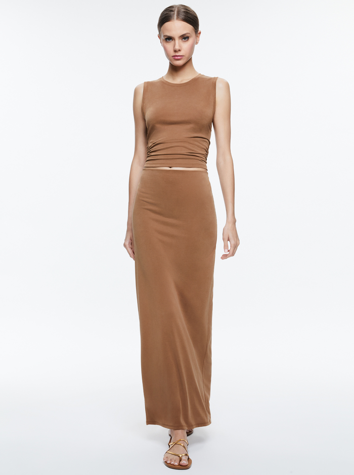 KAPPA CROPPED TANK - CAMEL image 4 - Alice And Olivia