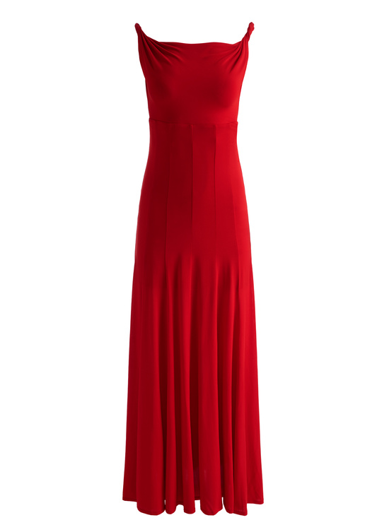 CHILI PEPPER-NOELIA TWIST STRAP MAXI DRESS