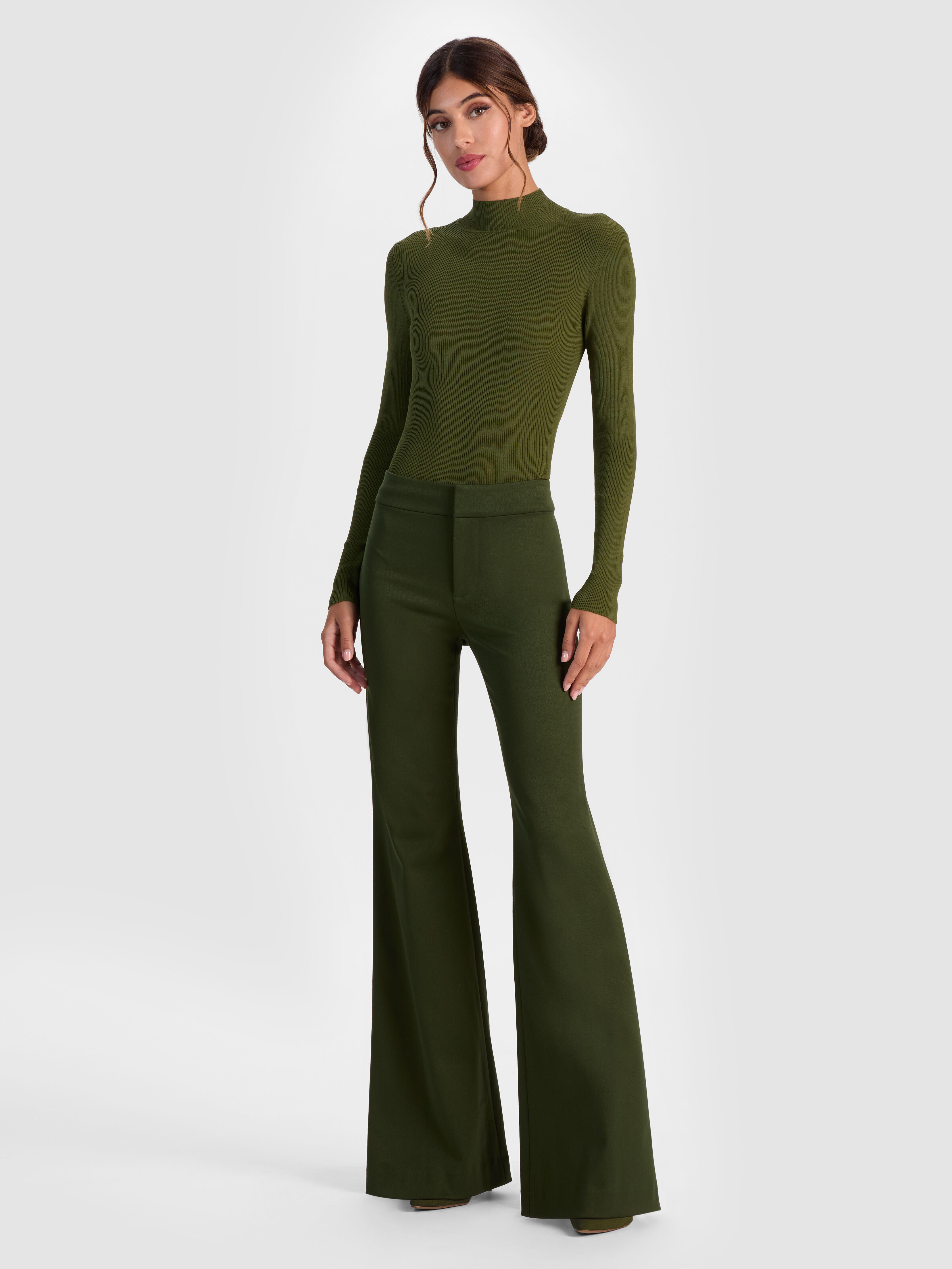 Dylan Pant In Forest Green | Alice + Olivia