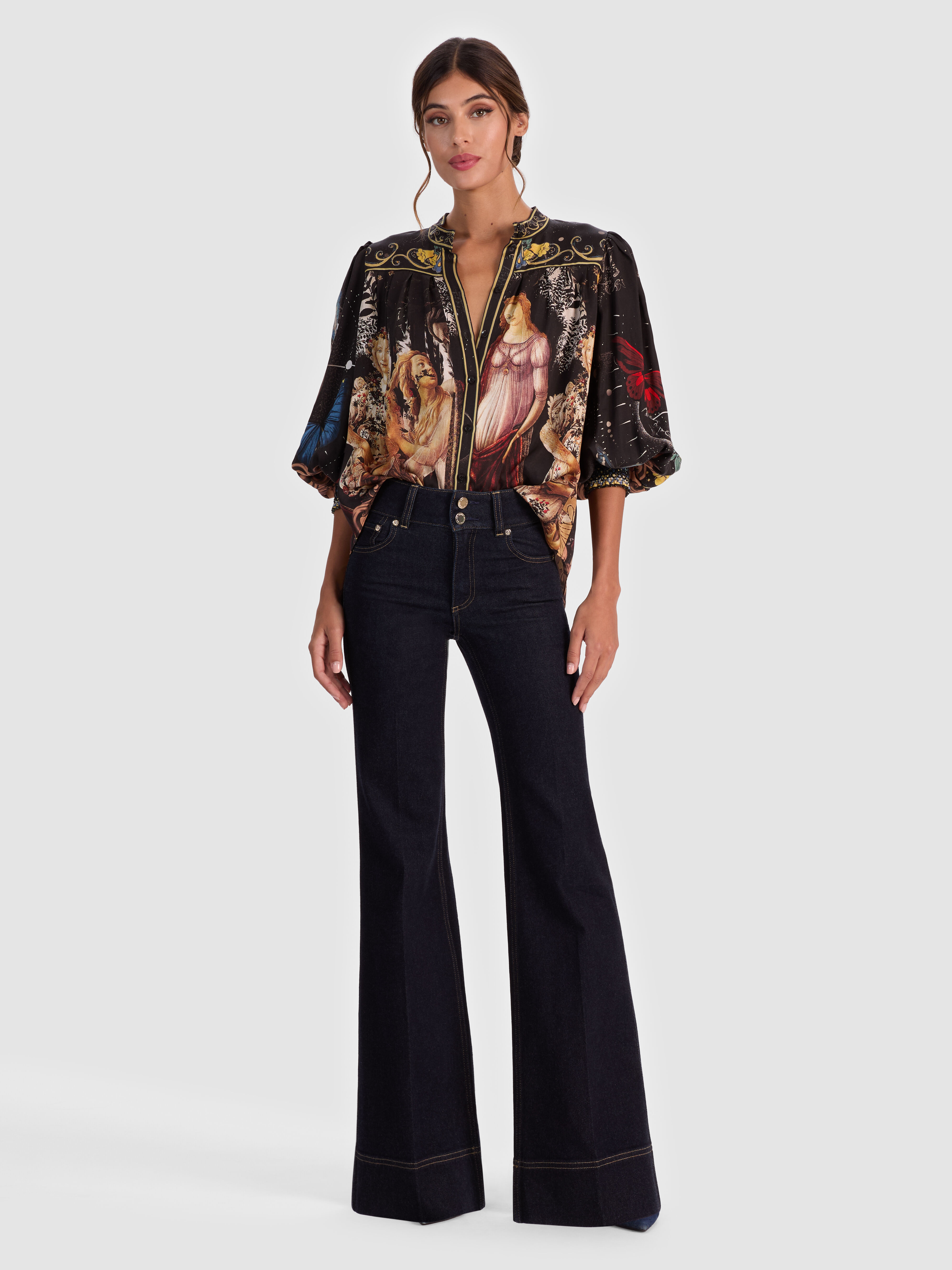 JOSEPHINE BLOUSE in FLOURISH SM | ALICE + OLIVIA
