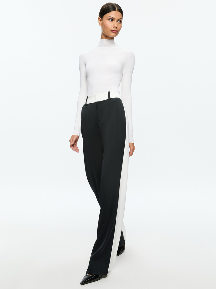 ALEXANDER TROUSER - BLACK/OFF WHITE image 2 - Alice And Olivia