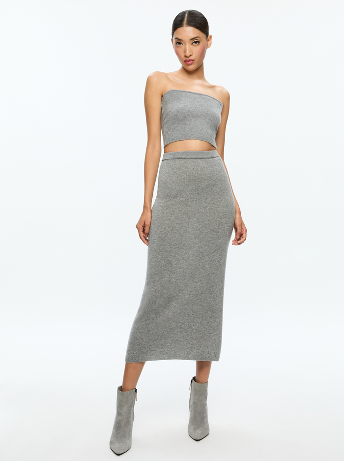 ADRINA SKIRT - MEDIUM HEATHER GREY image 1 - Alice And Olivia