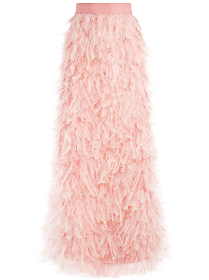 URSULA FEATHER BALL GOWN SKIRT - PINK image 5 - Alice And Olivia
