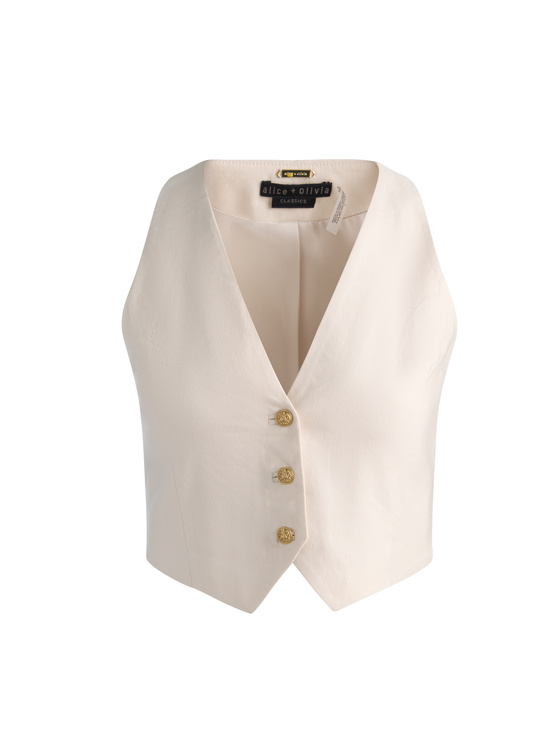 OATMEAL-DONNA LINEN VEST