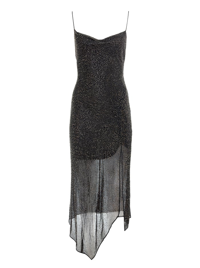 HARMONY EMBELLISHED SLIP DRESS - BLACK image 6 - Alice And Olivia