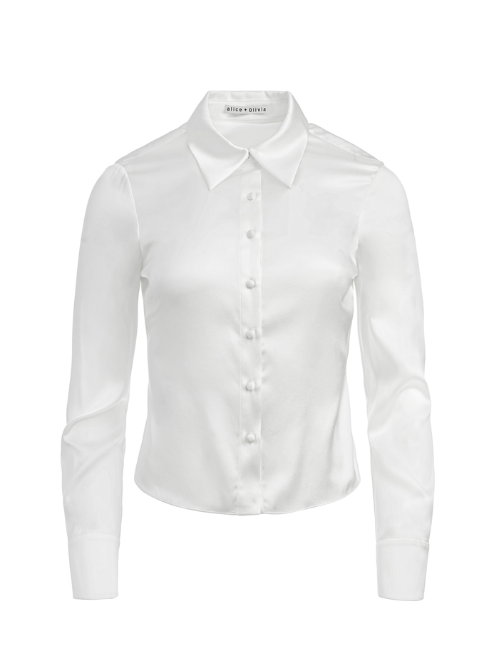 WILLA FITTED TOP - WHITE image 5 - Alice And Olivia