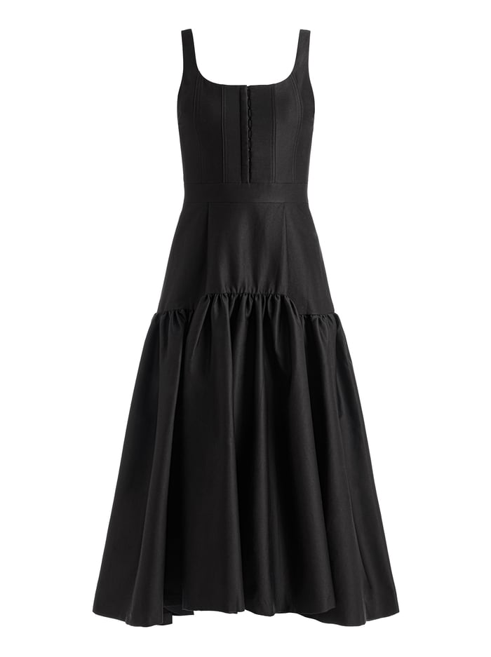 DIANA SLEEVELESS STRUCTURED MIDI DRESS - BLACK image 5 - Alice And Olivia