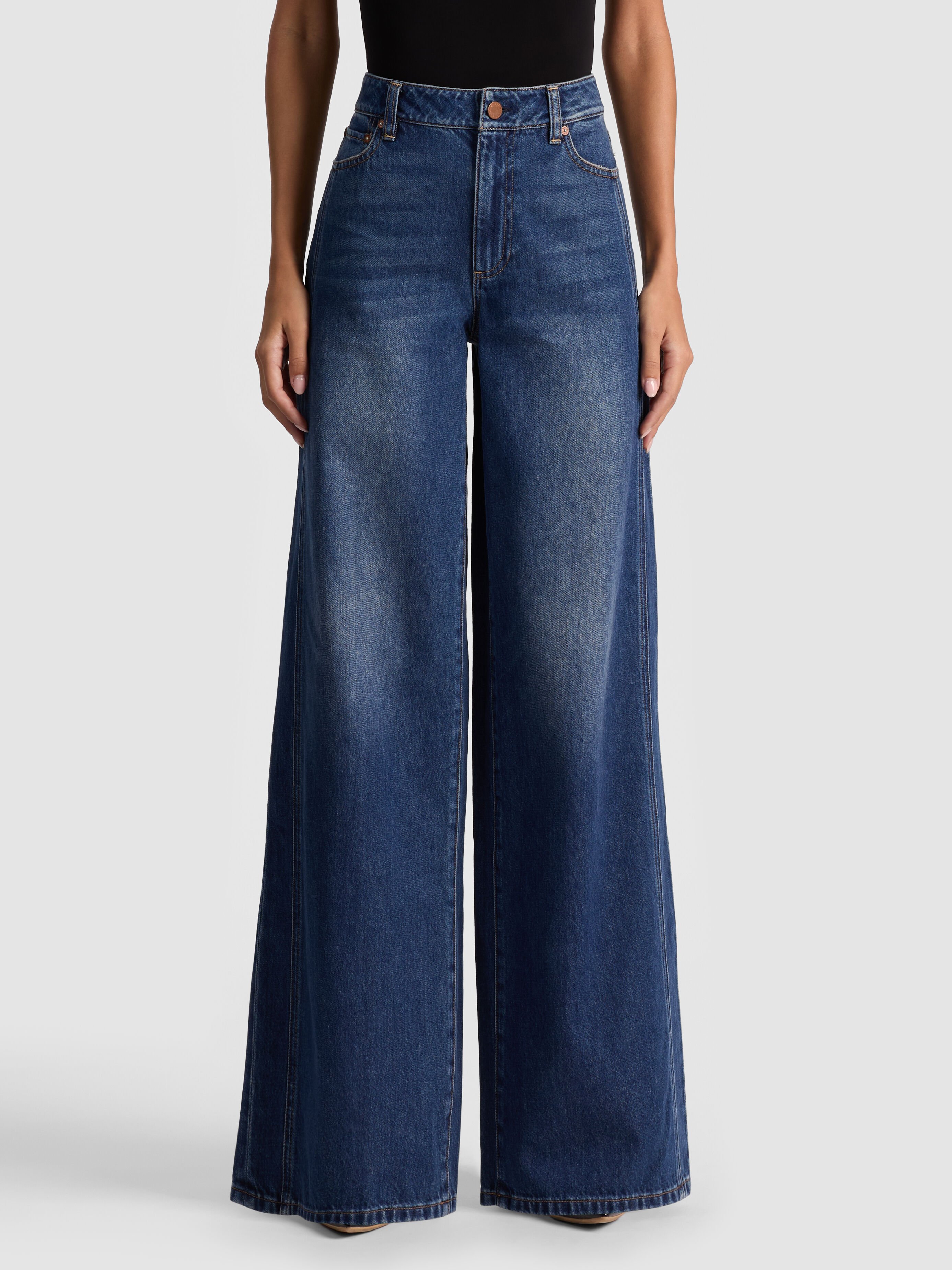 WEEZY SIDE STRIPE JEAN in LOLA BLUE | ALICE + OLIVIA