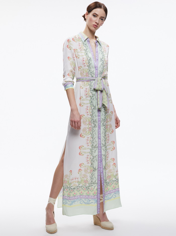 CHASSIDY MAXI SHIRT DRESS - FLORAL FEST image 4 - Alice And Olivia