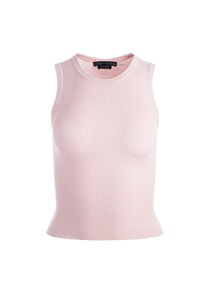 TONITA RIBBED TANK - SHELL PINK image 5 - Alice And Olivia